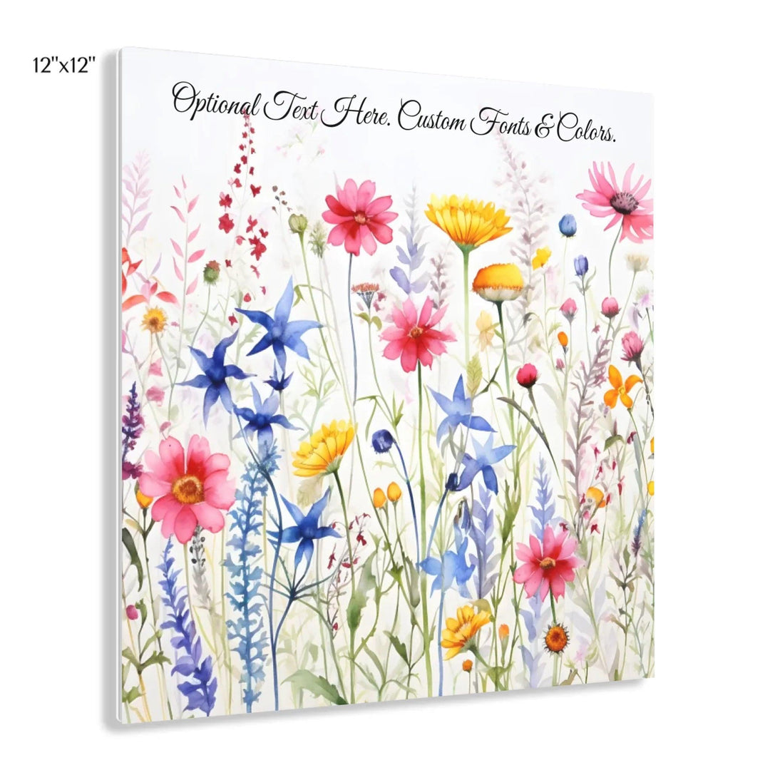 Custom Wall Art - Watercolor Wildflowers - ARTFULANE
