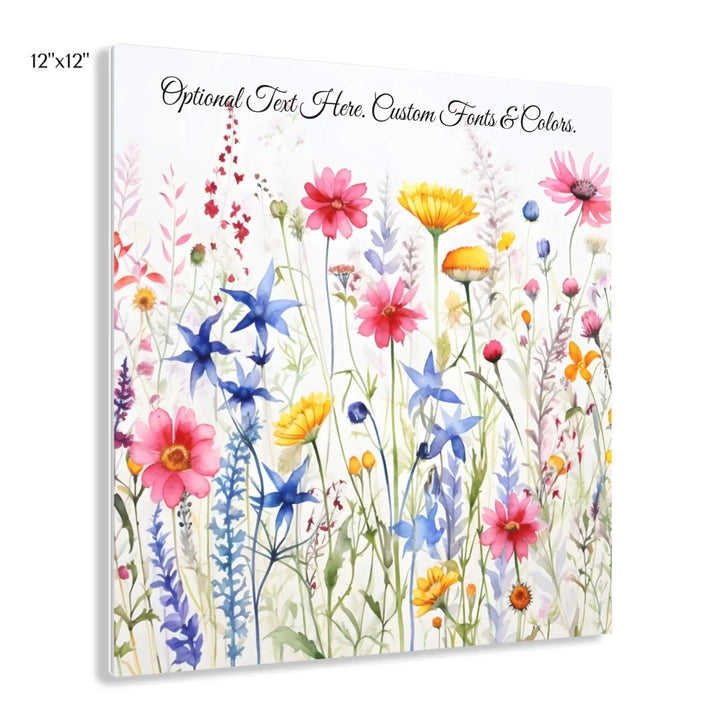 Custom Wall Art - Watercolor Wildflowers - ARTFULANE