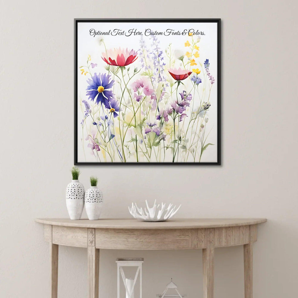 Custom Wall Art - Watercolor Wildflowers - ARTFULANE