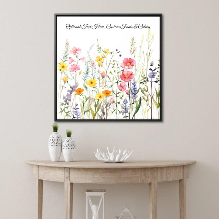 Custom Wall Art - Watercolor Wildflowers - ARTFULANE