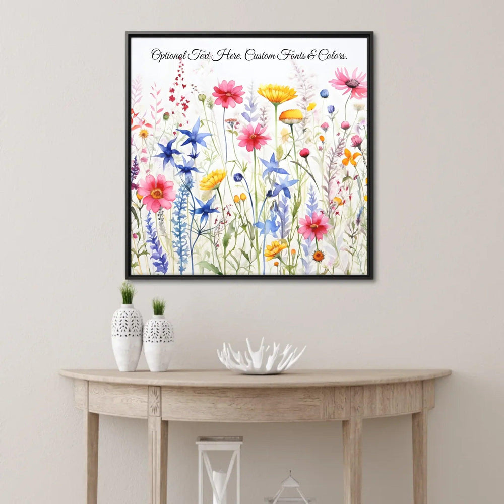 Custom Wall Art - Watercolor Wildflowers - ARTFULANE