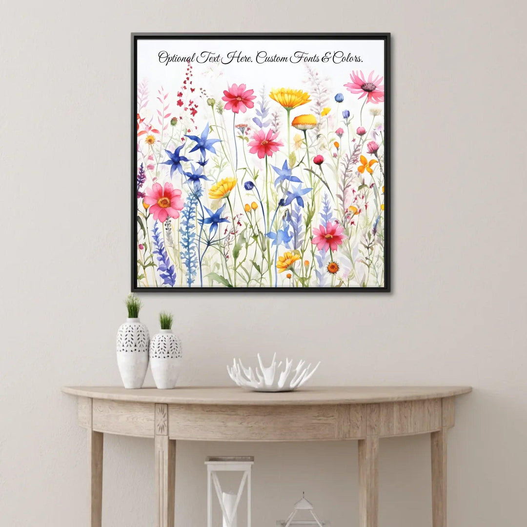 Custom Wall Art - Watercolor Wildflowers - ARTFULANE