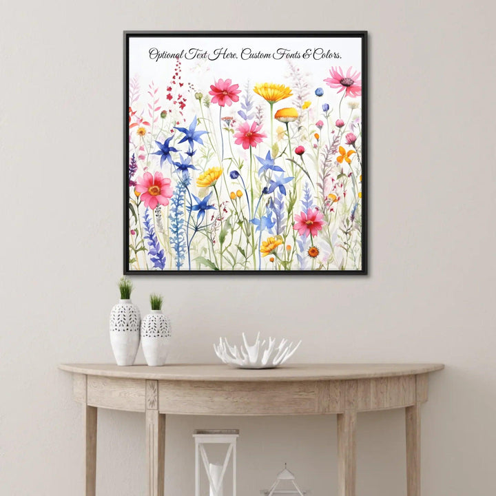 Custom Wall Art - Watercolor Wildflowers - ARTFULANE