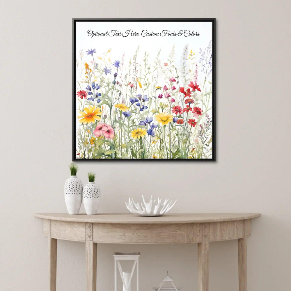 Custom Wall Art - Watercolor Wildflowers - ARTFULANE