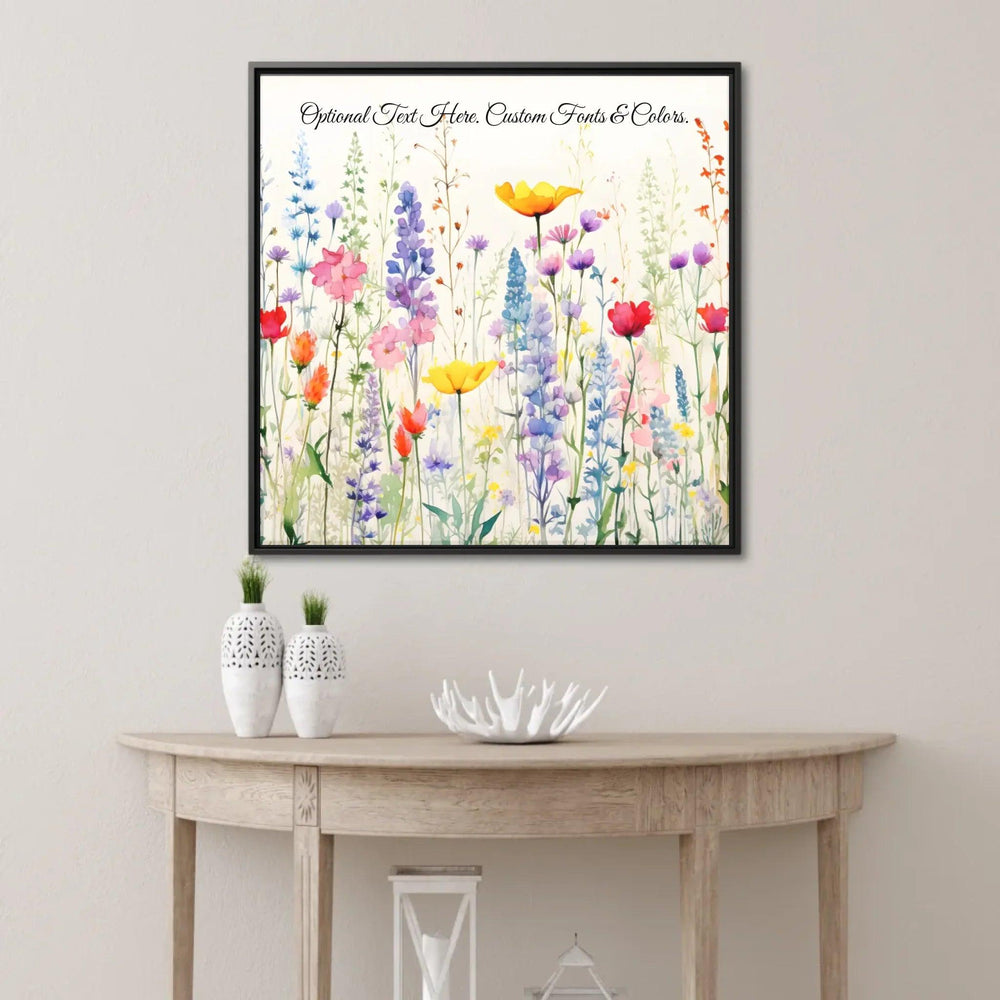 Custom Wall Art - Watercolor Wildflowers - ARTFULANE