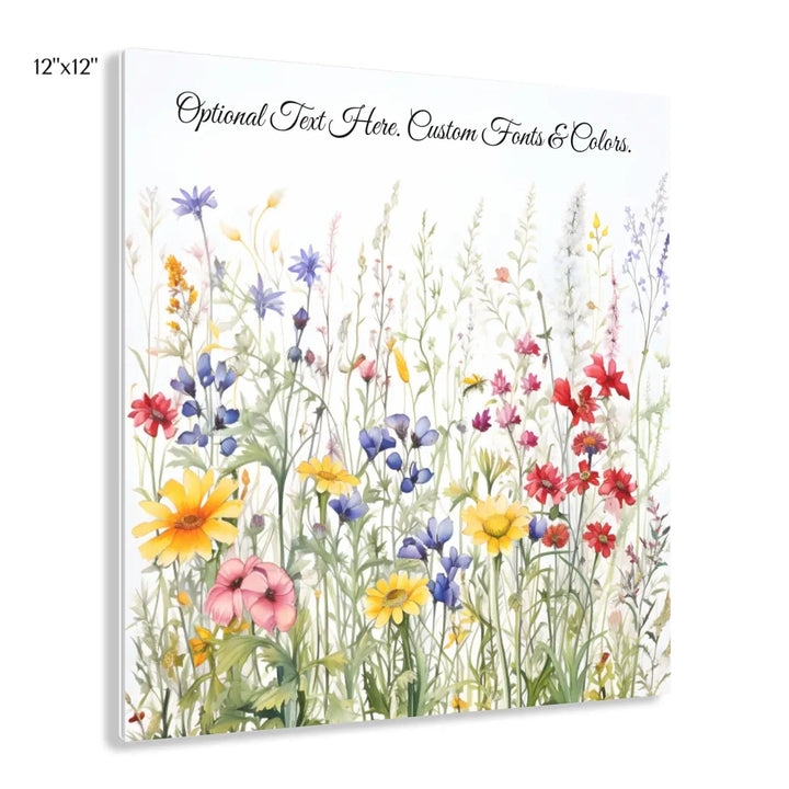 Custom Wall Art - Watercolor Wildflowers - ARTFULANE