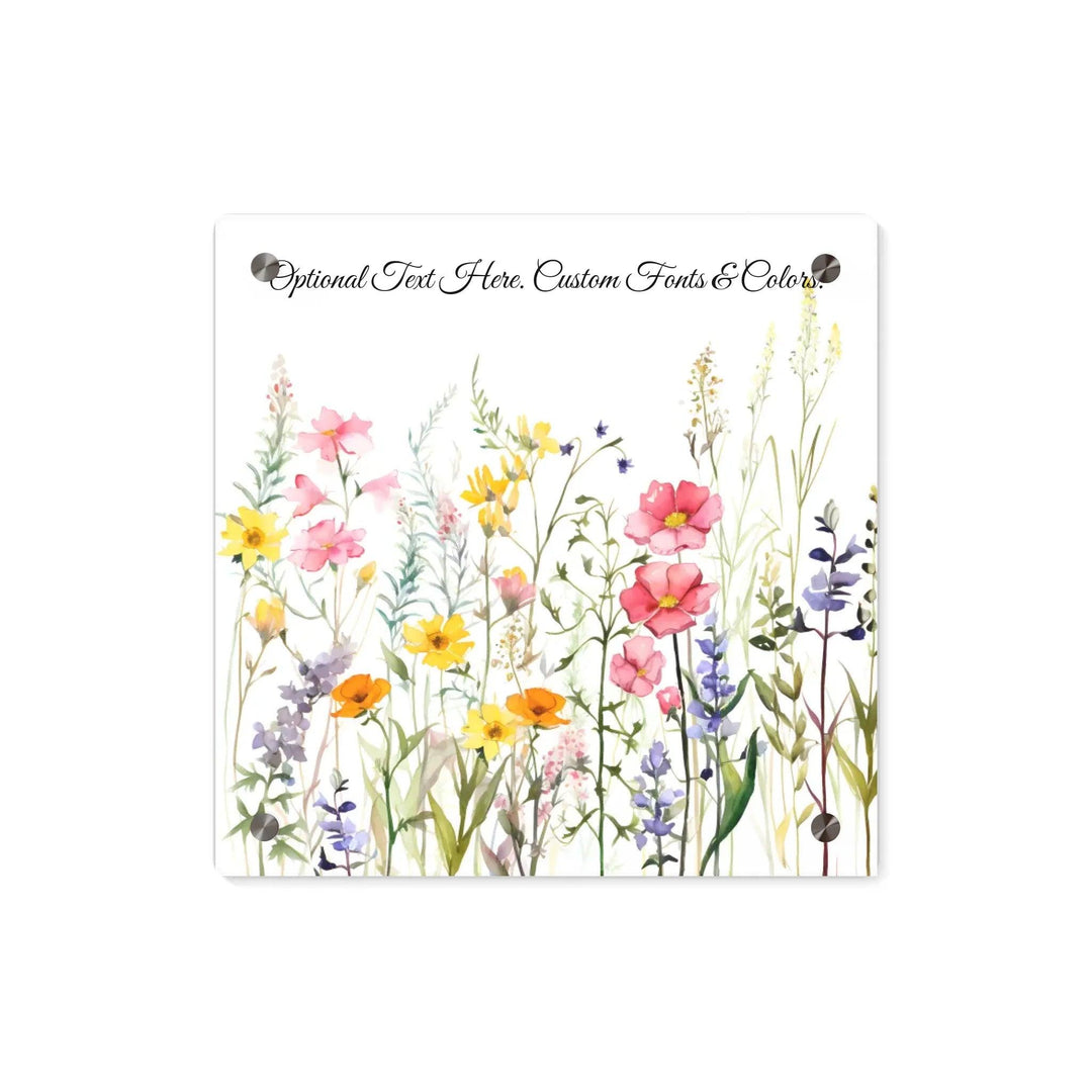 Custom Wall Art - Watercolor Wildflowers - ARTFULANE