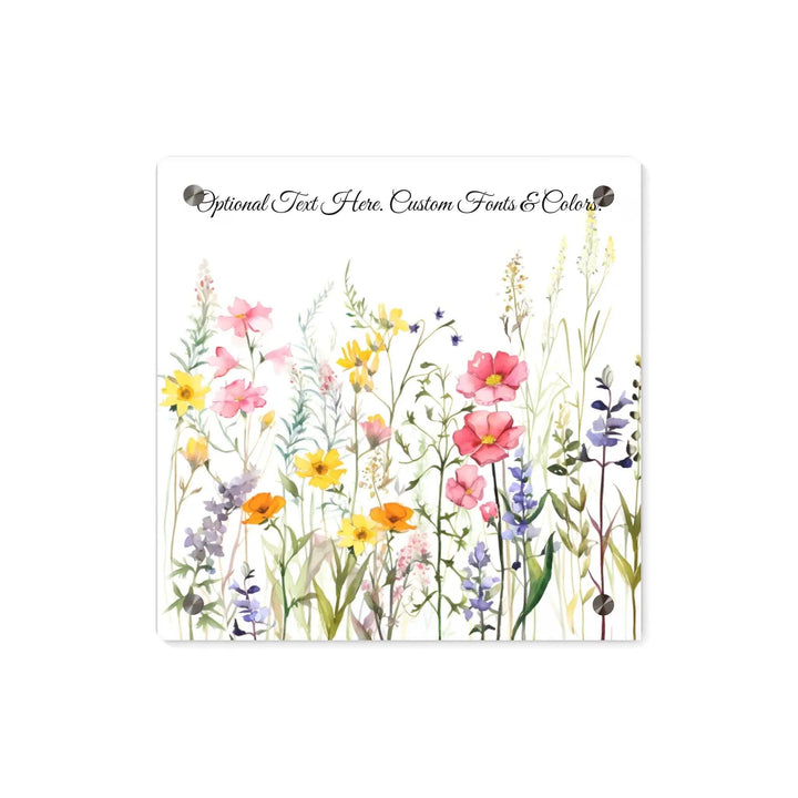 Custom Wall Art - Watercolor Wildflowers - ARTFULANE