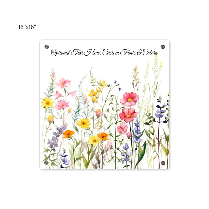 Custom Wall Art - Watercolor Wildflowers - ARTFULANE