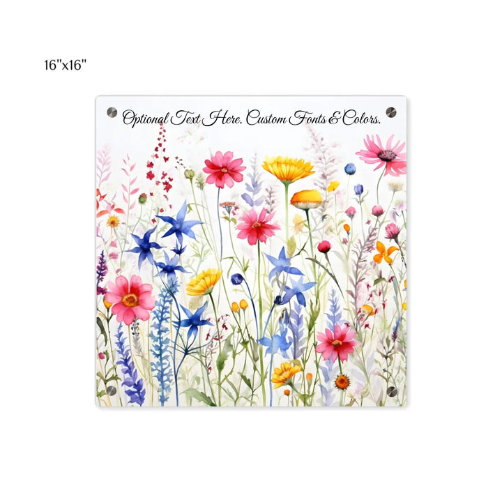 Custom Wall Art - Watercolor Wildflowers - ARTFULANE