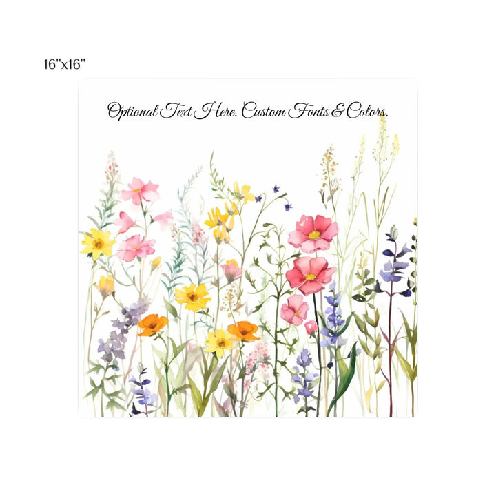 Custom Wall Art - Watercolor Wildflowers - ARTFULANE