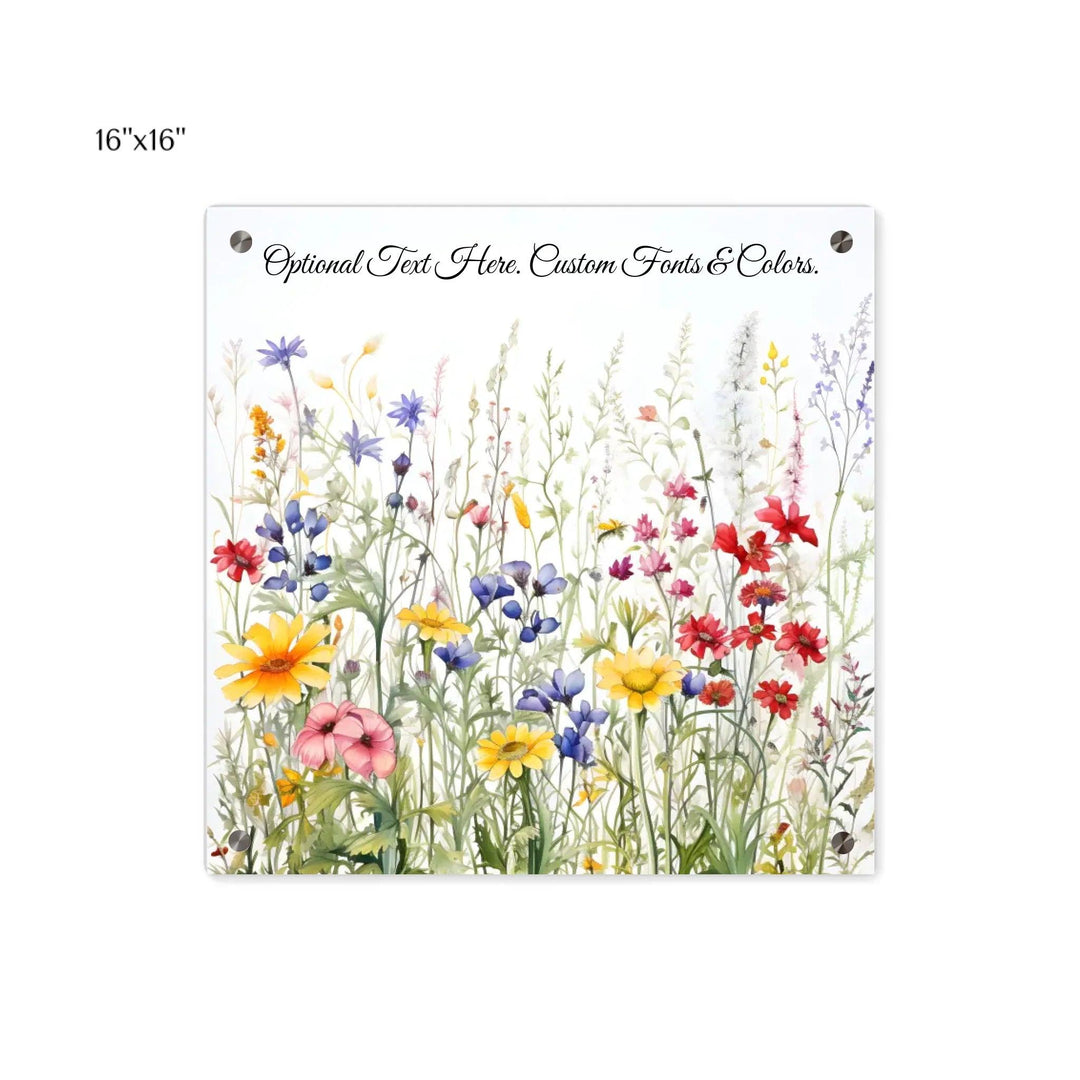 Custom Wall Art - Watercolor Wildflowers - ARTFULANE