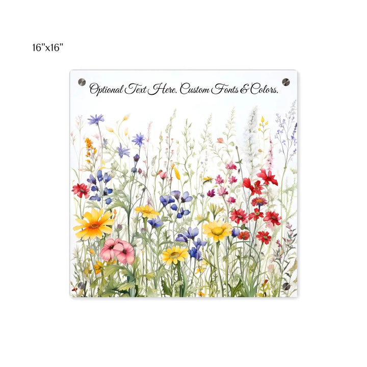 Custom Wall Art - Watercolor Wildflowers - ARTFULANE