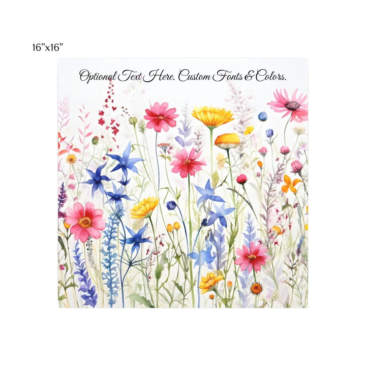Custom Wall Art - Watercolor Wildflowers - ARTFULANE
