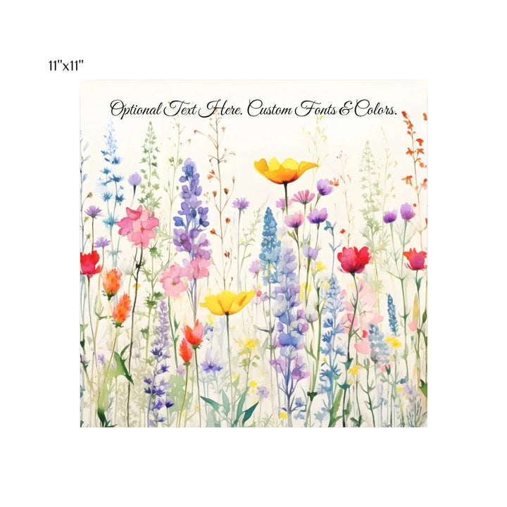 Custom Wall Art - Watercolor Wildflowers - ARTFULANE