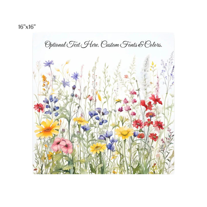 Custom Wall Art - Watercolor Wildflowers - ARTFULANE