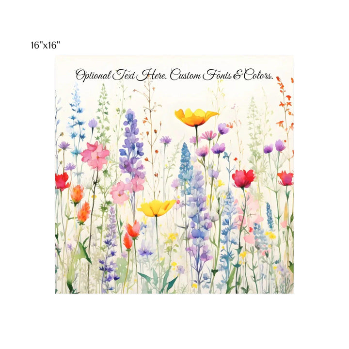 Custom Wall Art - Watercolor Wildflowers - ARTFULANE