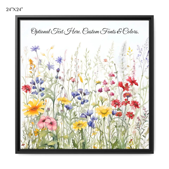 Custom Wall Art - Watercolor Wildflowers - ARTFULANE