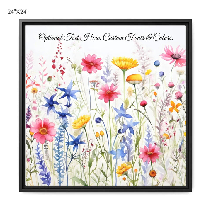Custom Wall Art - Watercolor Wildflowers - ARTFULANE