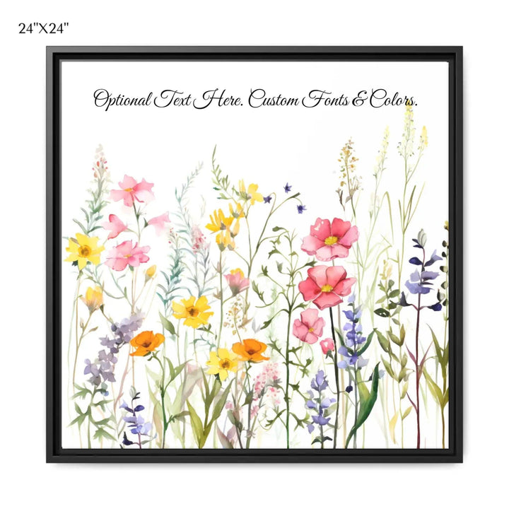 Custom Wall Art - Watercolor Wildflowers - ARTFULANE