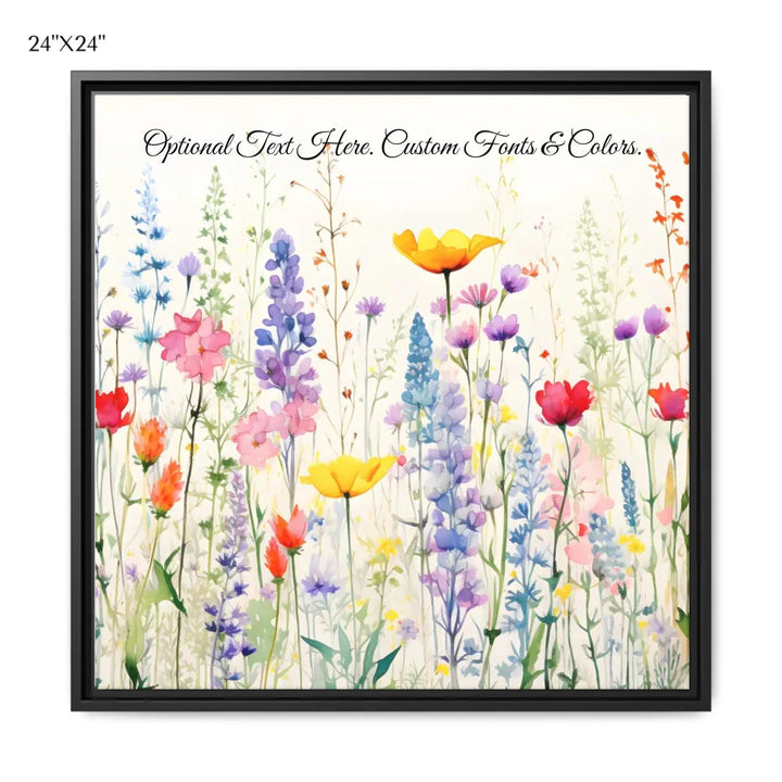 Custom Wall Art - Watercolor Wildflowers - ARTFULANE