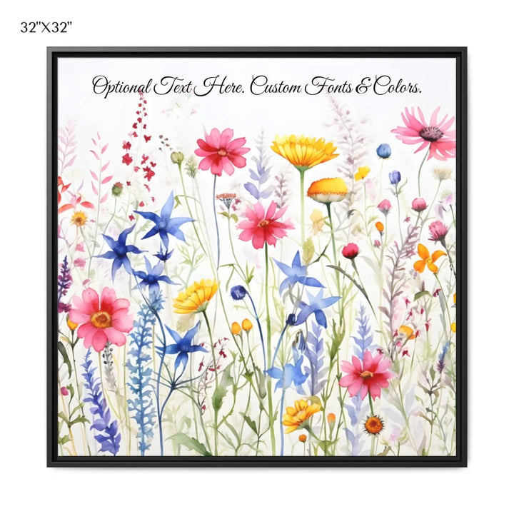 Custom Wall Art - Watercolor Wildflowers - ARTFULANE