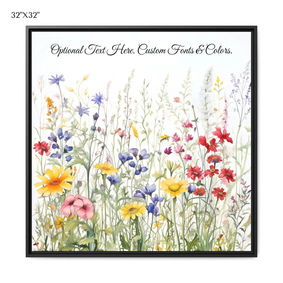 Custom Wall Art - Watercolor Wildflowers - ARTFULANE