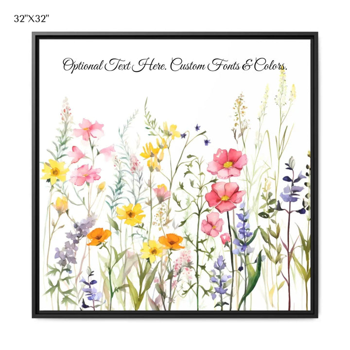 Custom Wall Art - Watercolor Wildflowers - ARTFULANE