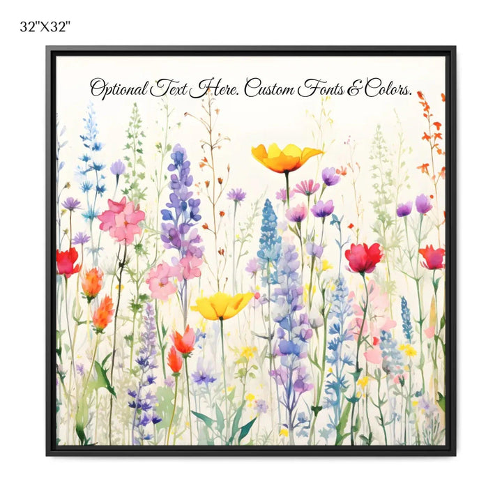 Custom Wall Art - Watercolor Wildflowers - ARTFULANE