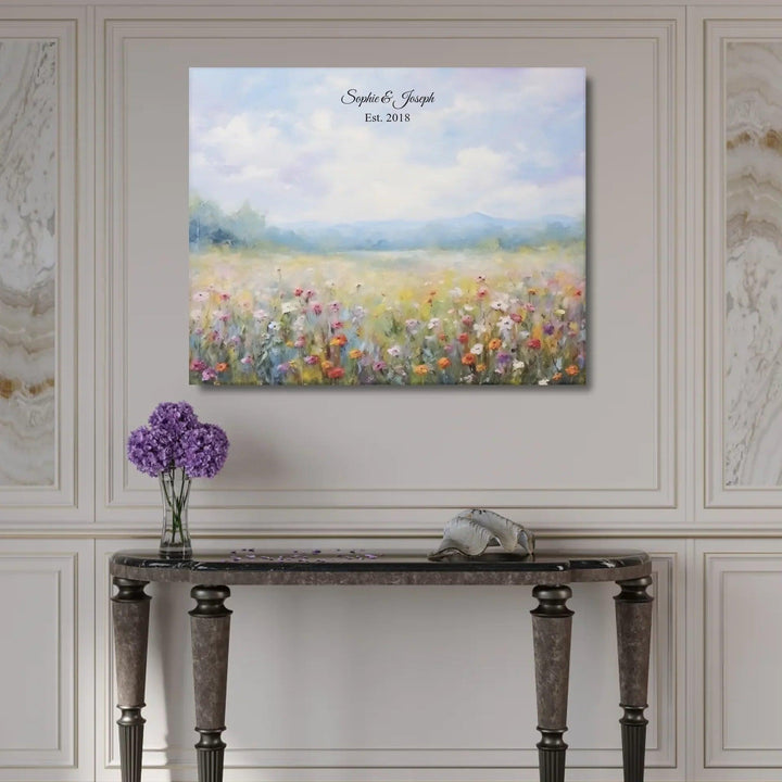 Custom Wall Art - Wildflower Meadow Oil Painting - ARTFULANE