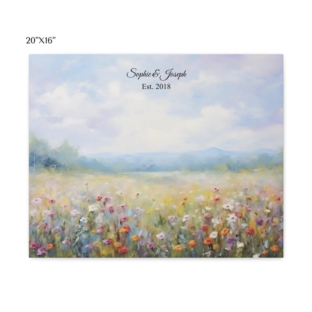 Custom Wall Art - Wildflower Meadow Oil Painting - ARTFULANE