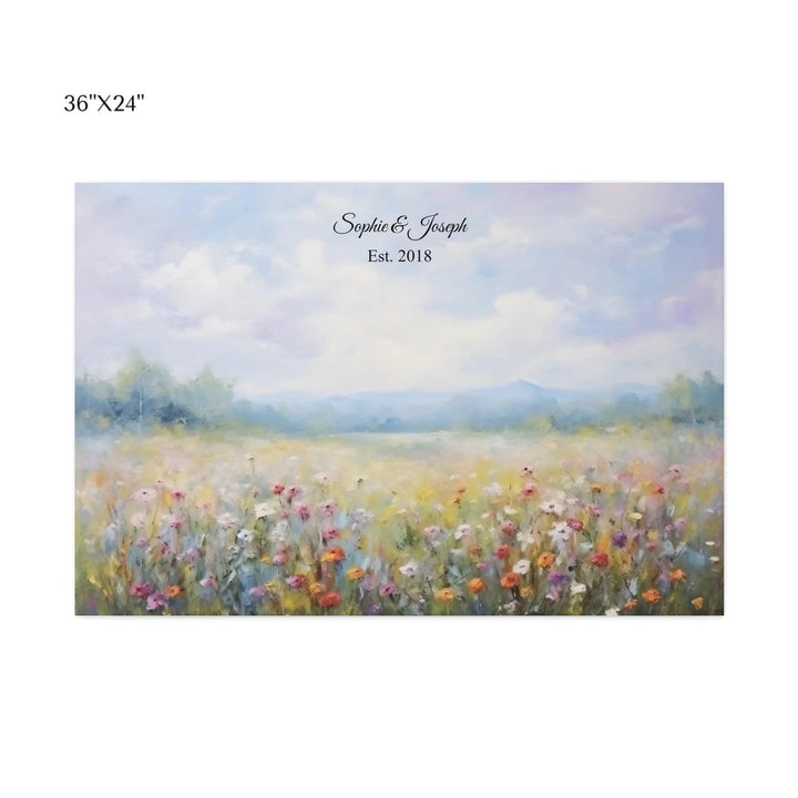 Custom Wall Art - Wildflower Meadow Oil Painting - ARTFULANE