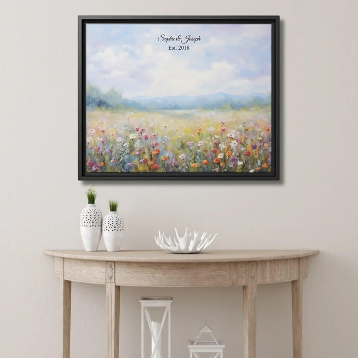 Custom Wall Art - Wildflower Meadow Oil Painting - ARTFULANE