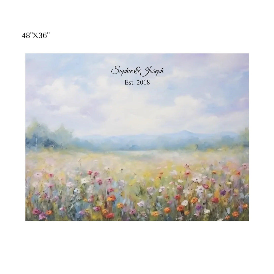 Custom Wall Art - Wildflower Meadow Oil Painting - ARTFULANE