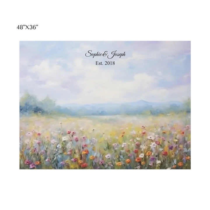 Custom Wall Art - Wildflower Meadow Oil Painting - ARTFULANE