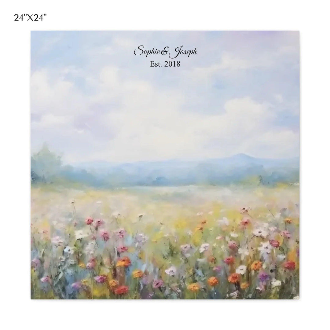 Custom Wall Art - Wildflower Meadow Oil Painting - ARTFULANE