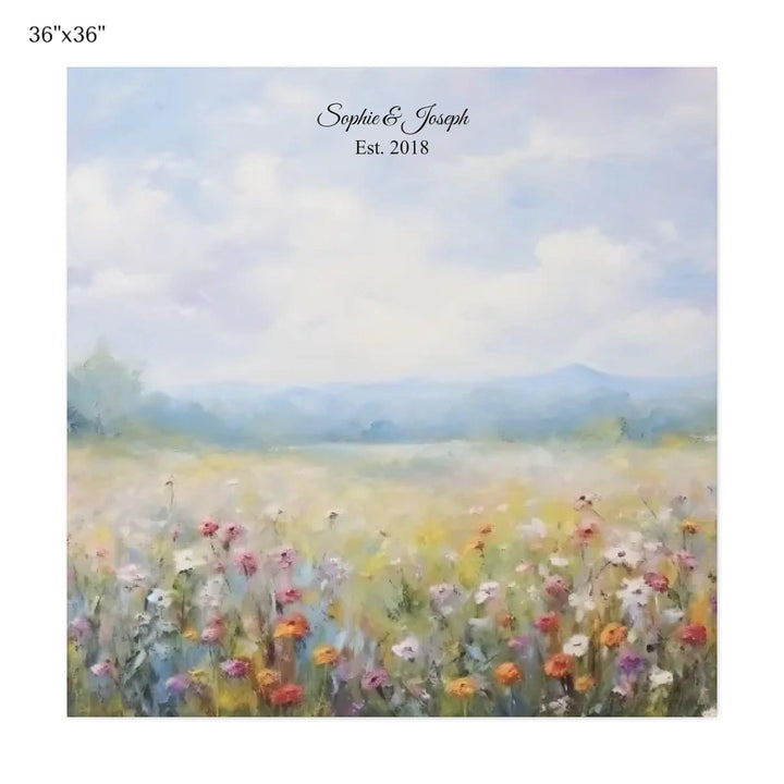 Custom Wall Art - Wildflower Meadow Oil Painting - ARTFULANE