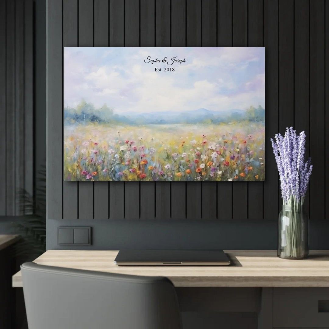 Custom Wall Art - Wildflower Meadow Oil Painting - ARTFULANE