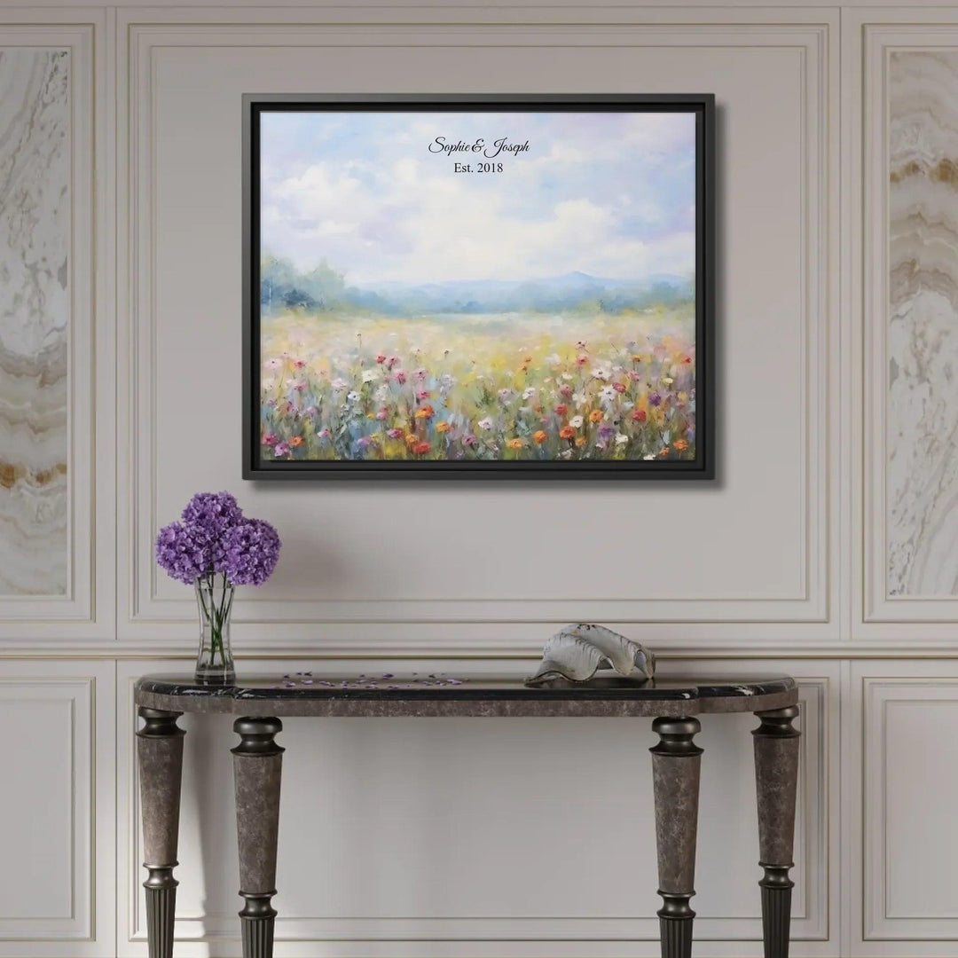 Custom Wall Art - Wildflower Meadow Oil Painting - ARTFULANE