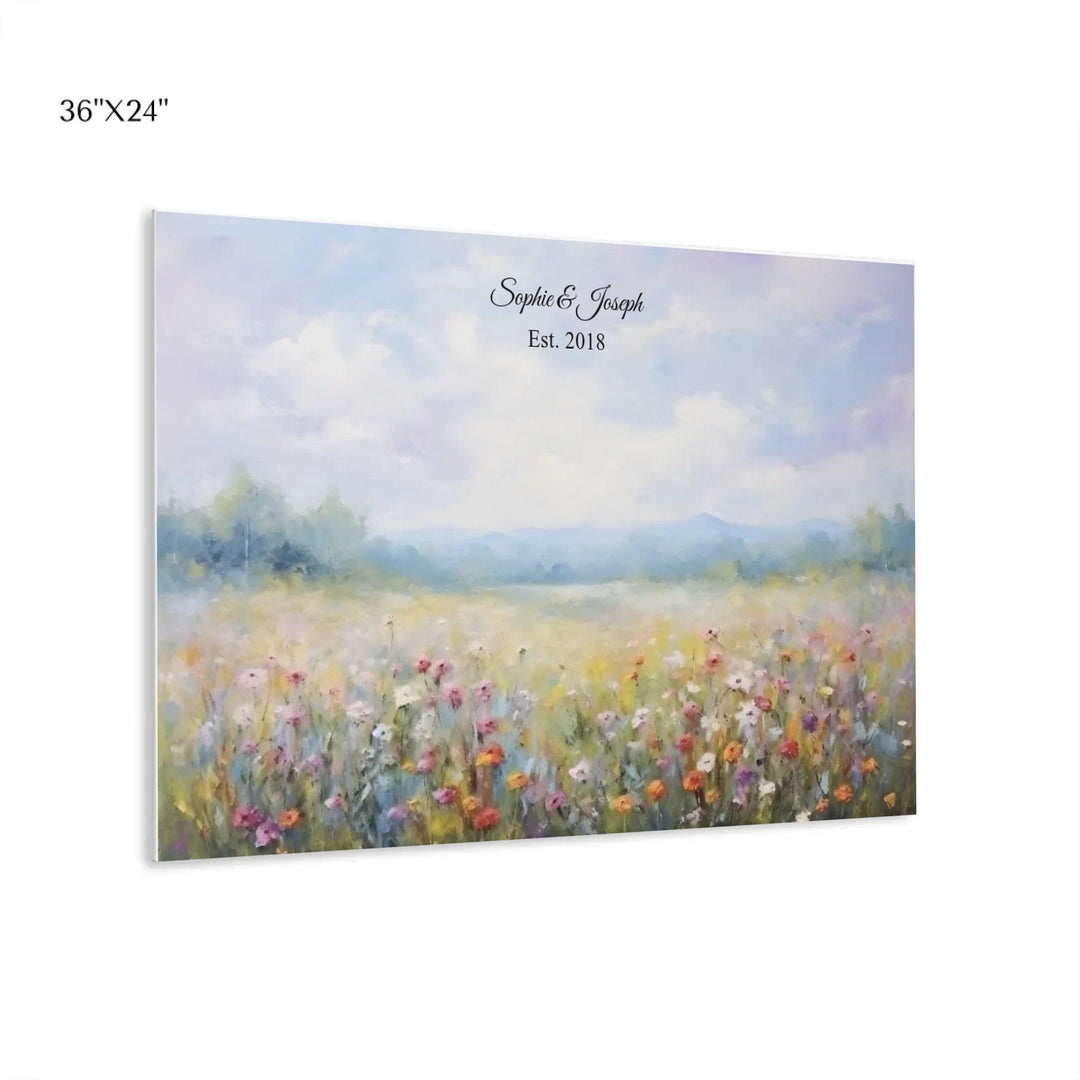 Custom Wall Art - Wildflower Meadow Oil Painting - ARTFULANE