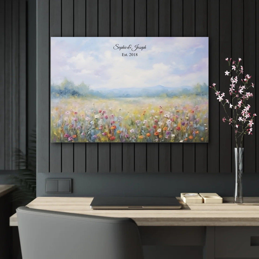 Custom Wall Art - Wildflower Meadow Oil Painting - ARTFULANE