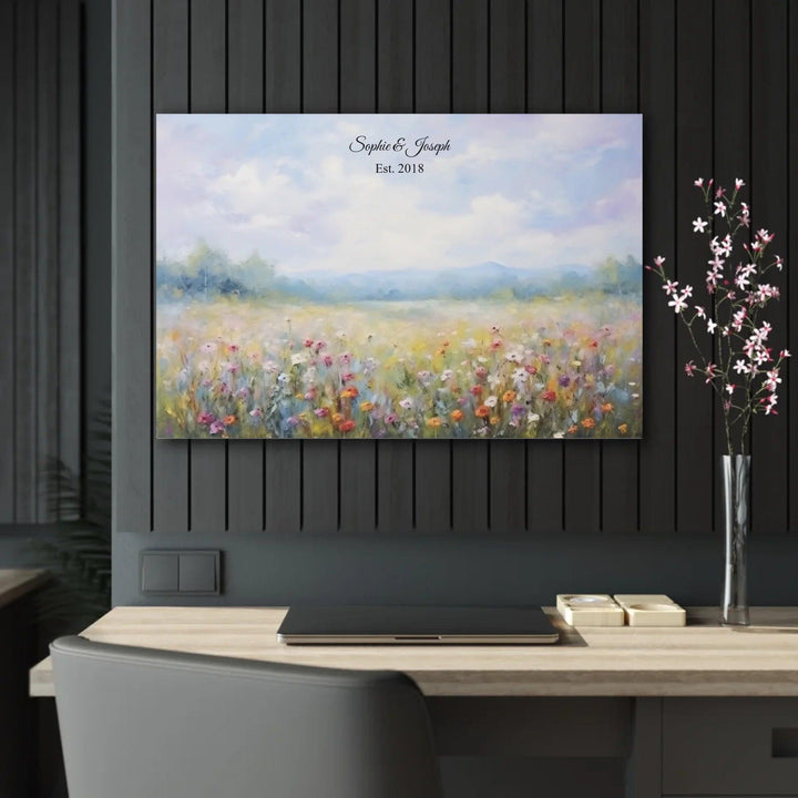 Custom Wall Art - Wildflower Meadow Oil Painting - ARTFULANE