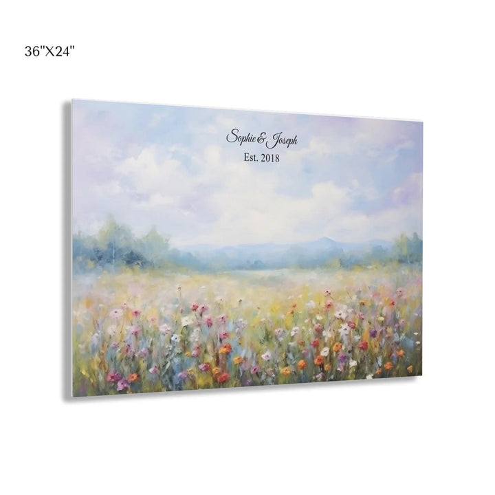 Custom Wall Art - Wildflower Meadow Oil Painting - ARTFULANE