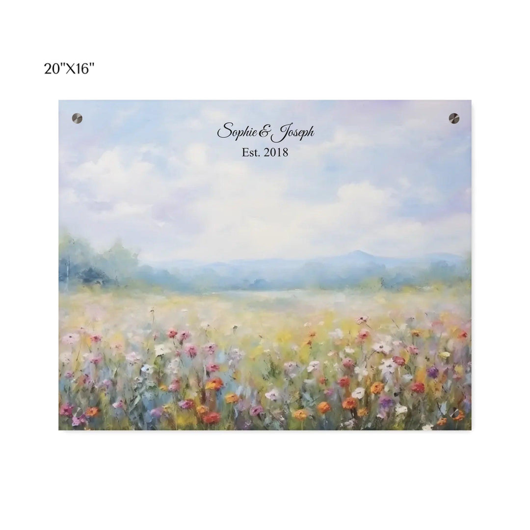 Custom Wall Art - Wildflower Meadow Oil Painting - ARTFULANE