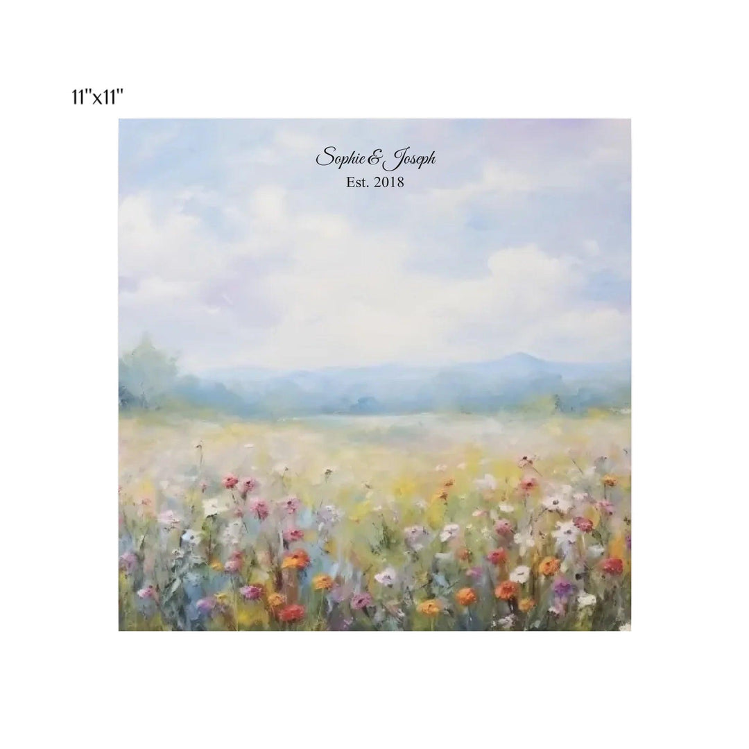 Custom Wall Art - Wildflower Meadow Oil Painting - ARTFULANE