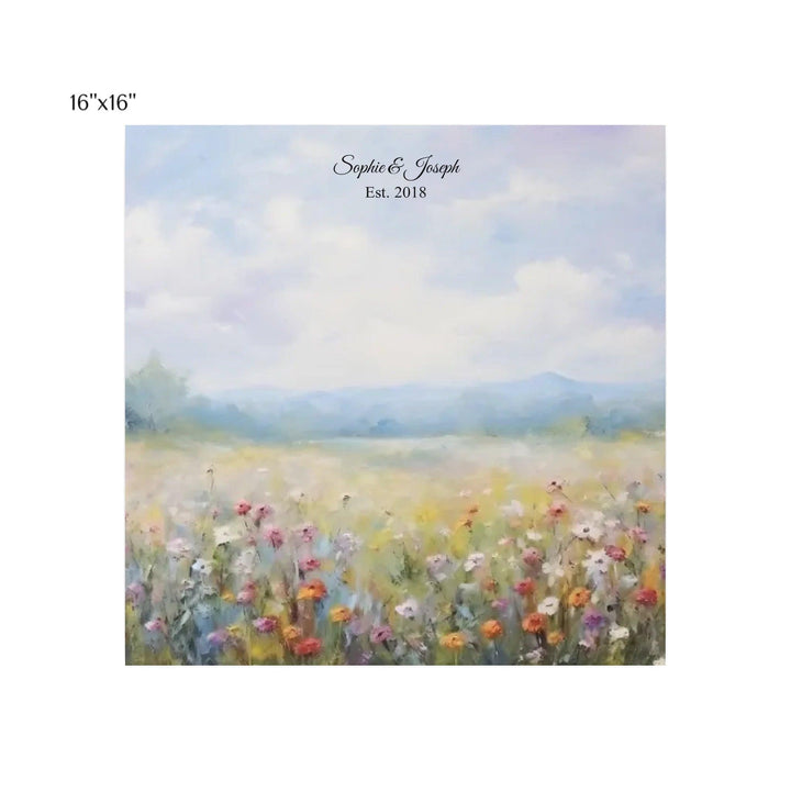 Custom Wall Art - Wildflower Meadow Oil Painting - ARTFULANE