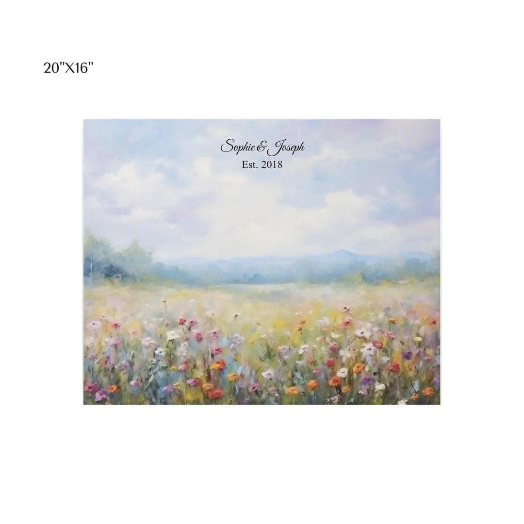 Custom Wall Art - Wildflower Meadow Oil Painting - ARTFULANE