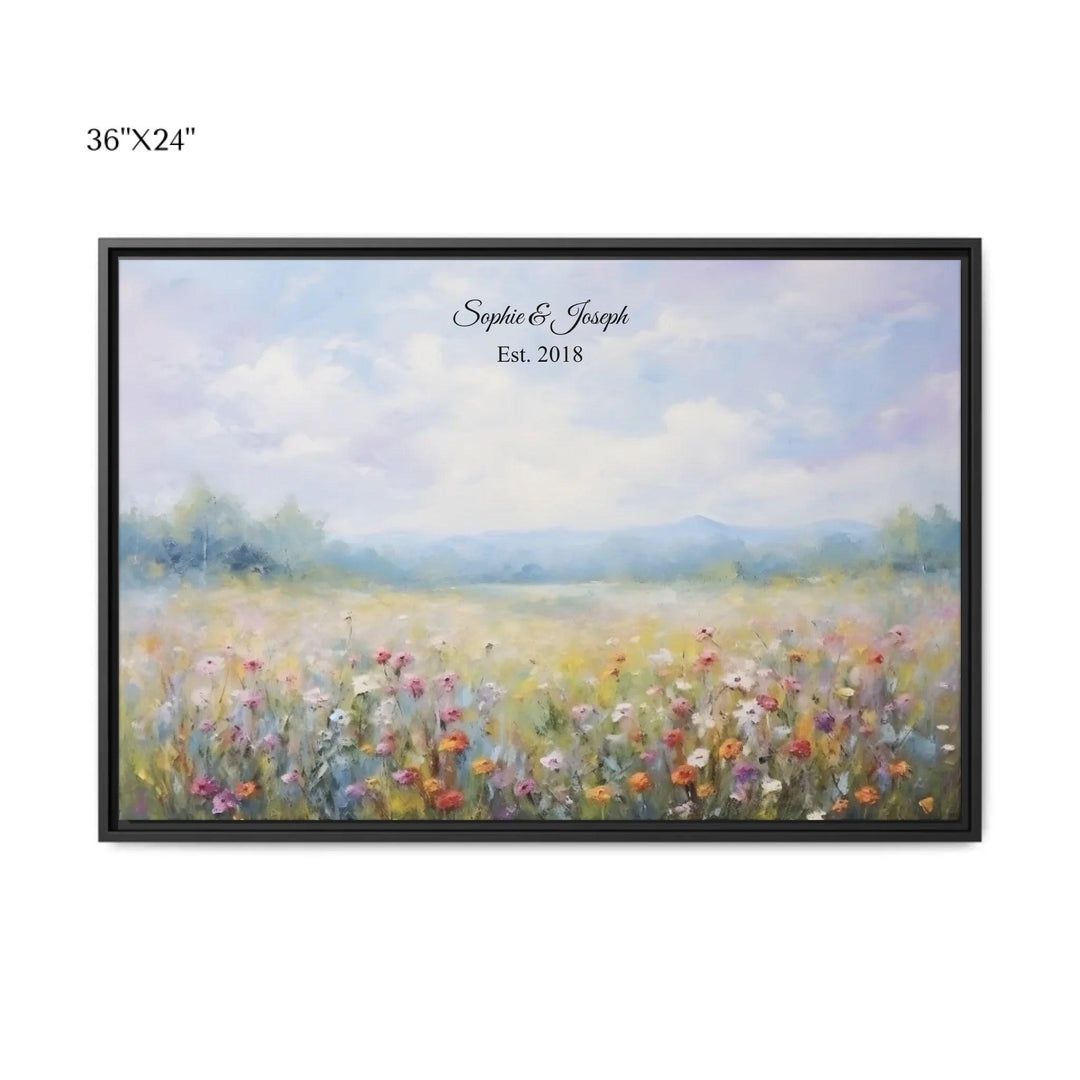 Custom Wall Art - Wildflower Meadow Oil Painting - ARTFULANE