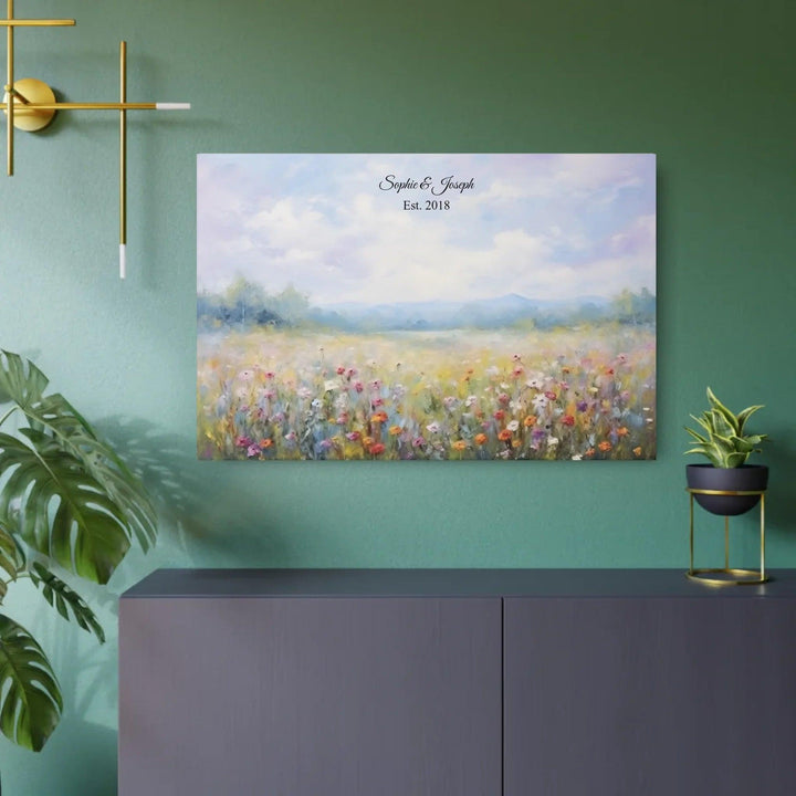 Custom Wall Art - Wildflower Meadow Oil Painting - ARTFULANE