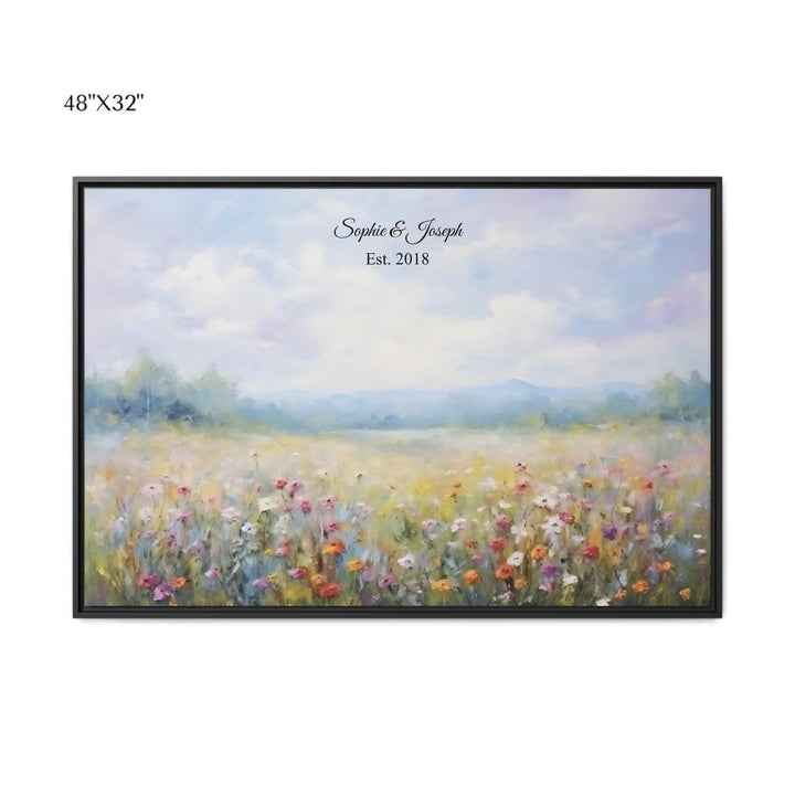 Custom Wall Art - Wildflower Meadow Oil Painting - ARTFULANE
